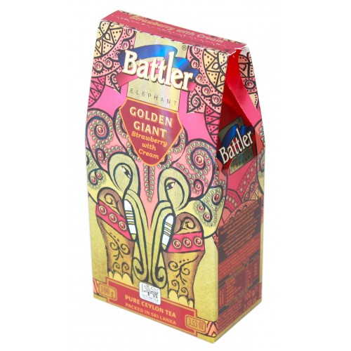 Battler - GOLDEN GIANT CARTON - Ceylon Black Tea with STRAWBERY CREAM 100g
