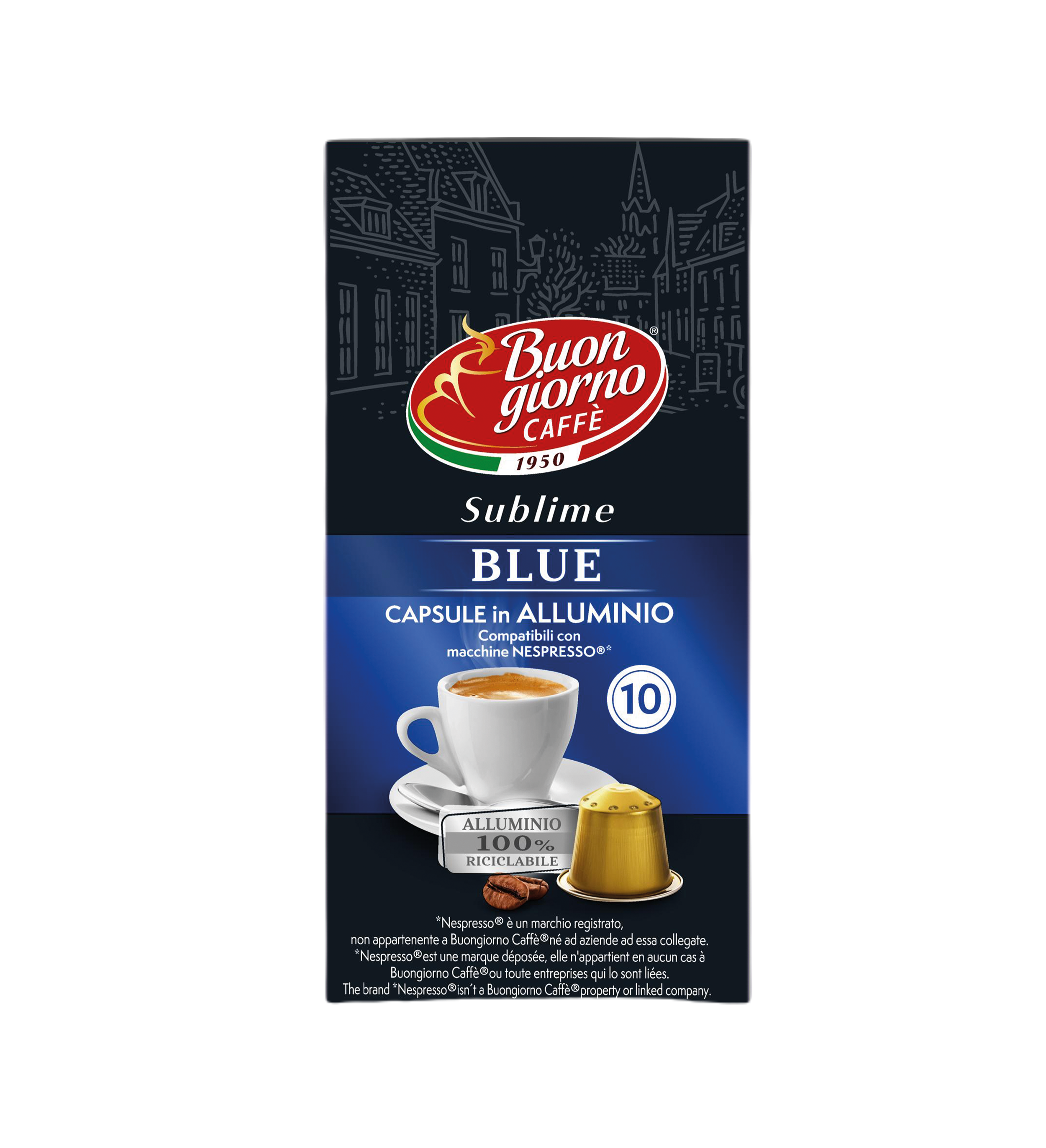 Caffe Buongiorno Sublime BLU for NESPRESSO 10pcs kawa mielona w kapsułkach typ Nespresso
