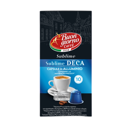 Caffe Buongiorno Sublime DECA for NESPRESSO 10pcs kawa mielona w kapsułkach typ Nespresso