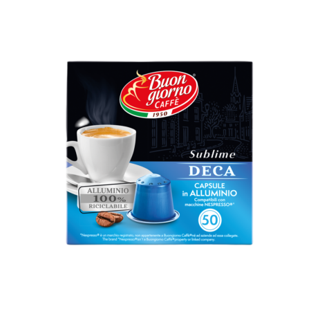 Caffe Buongiorno Sublime DECA for NESPRESSO 50pcs kawa mielona w kapsułkach typ Nespresso