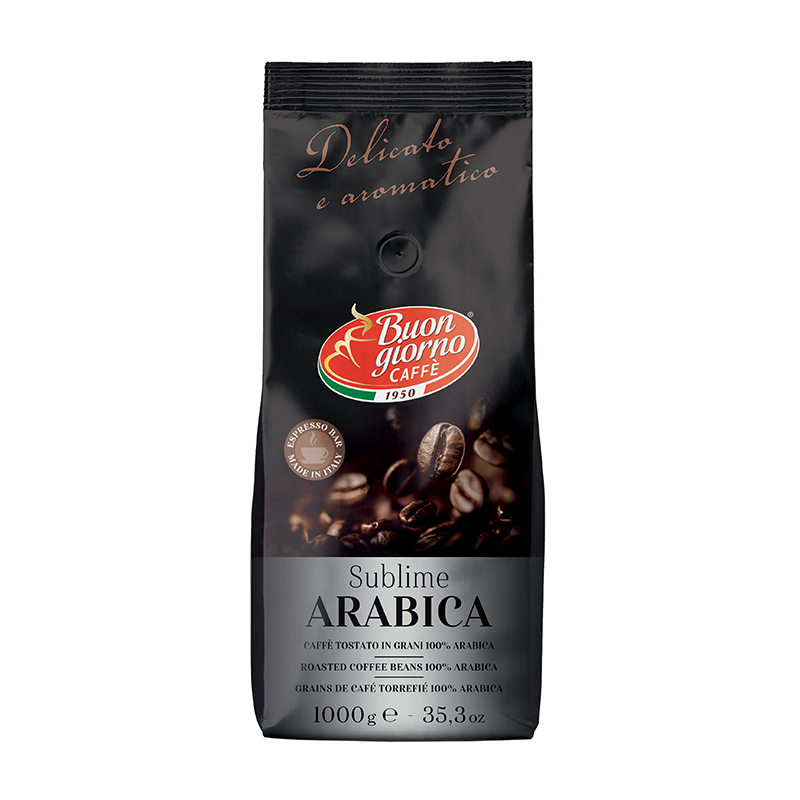 Caffe BuonGiorno Sublime 100% ARABICA 1kg włoska kawa ziarnista - obrazek 3