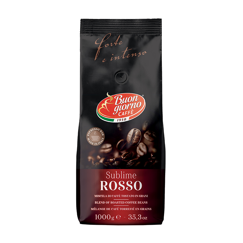 Caffe Buongiorno Sublime ROSSO 1kg włoska kawa ziarnista - obrazek 3